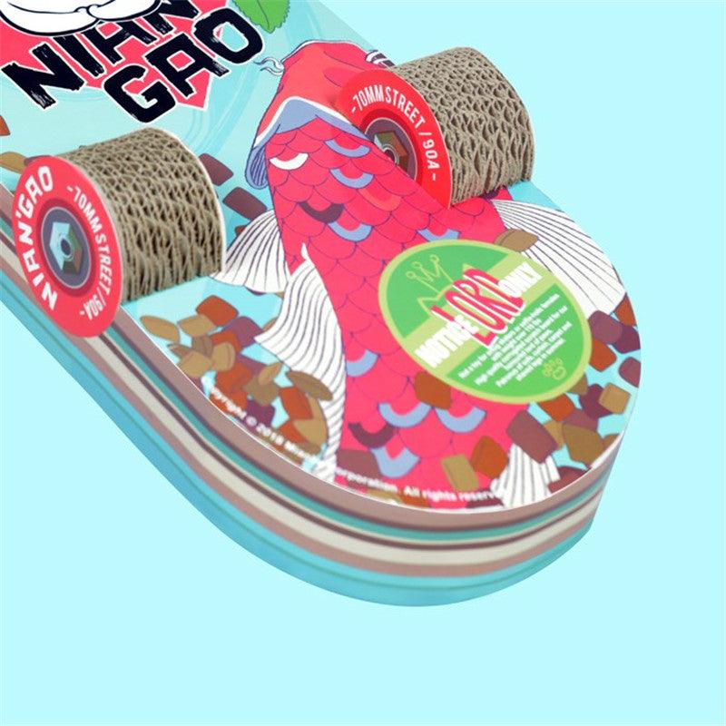 Skateboard Cat Scratching Board - The Ultimate Playtime Haven For Your Feline Friend