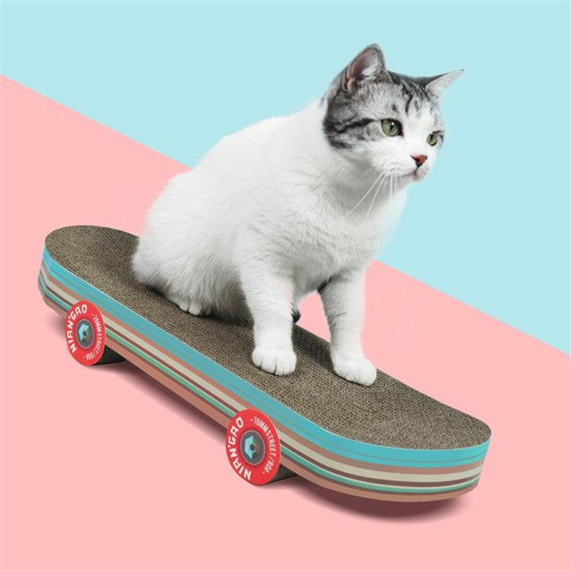 Skateboard Cat Scratching Board - The Ultimate Playtime Haven For Your Feline Friend
