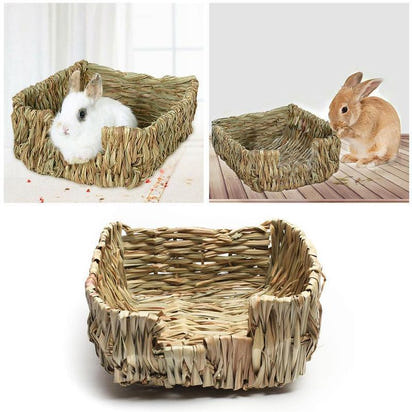 Hand-Woven Grass Hideaway: Natural Nest For Rabbits And Guinea Pigs