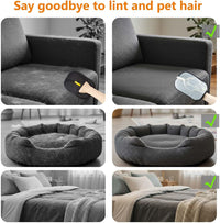 Newly Upgraded Pet Hair Removal Glove - Thickened Electrostatic Cat Dog Hair Remover Glove, Reusable for Couch, Carpet, and Car Seat (Black,1 Glove)